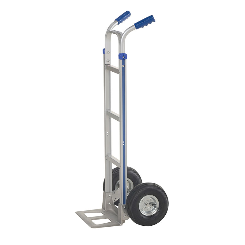Aluminum Dual Handle Hand Truck with Pneumatic Wheels Capacity 300 lbs.